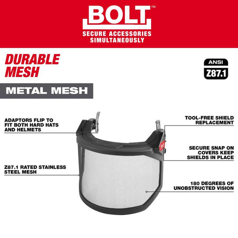 Milwaukee Face Shield Blk Mw Bolt