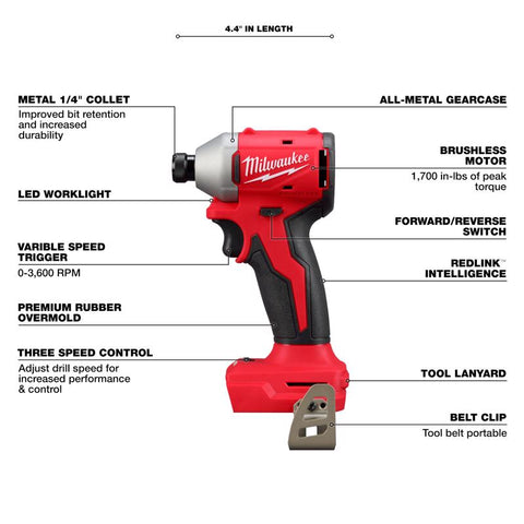 Milwaukee m18 Combo Kit 4tl 2bat