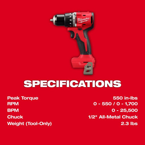 Milwaukee m18 Combo Kit 4tl 2bat