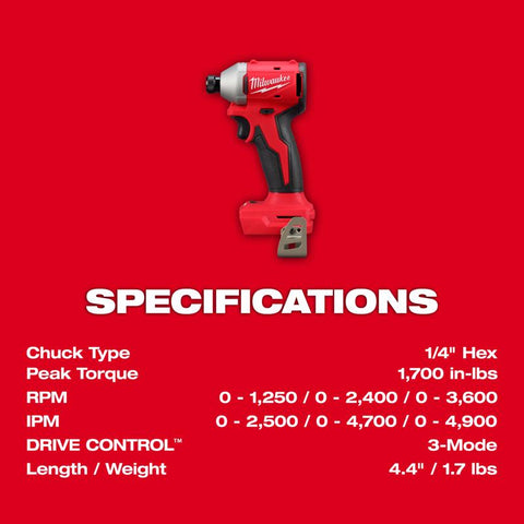 Milwaukee m18 Combo Kit 4tl 2bat