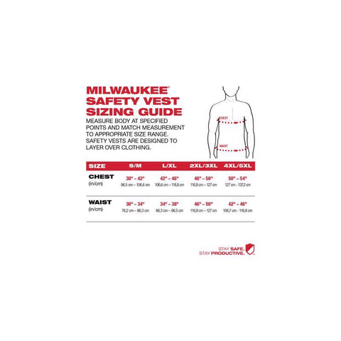 Milwaukee L/XL Class II YEL Vest