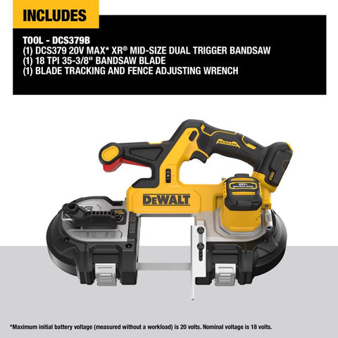 DeWalt 20v Dl Trg Bandsaw to Dw