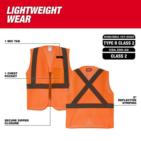 Milwaukee Safety Vest Org S/M