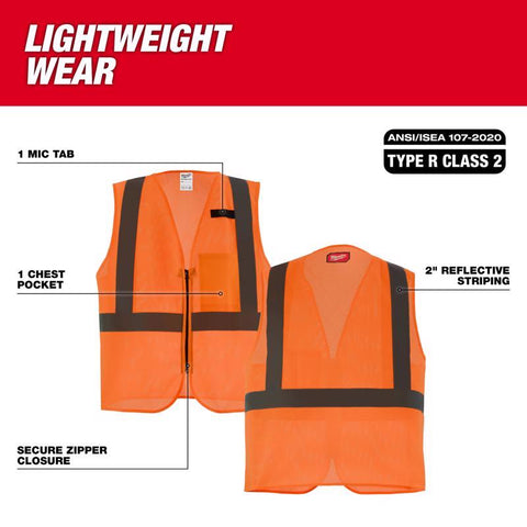 Milwaukee 2X/3X Class II ORG Vest