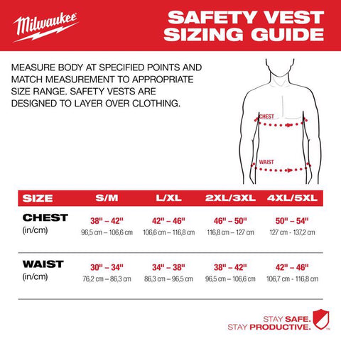 Milwaukee 2X/3X Class II ORG Vest
