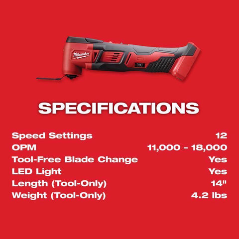 Milwaukee m18 Osc Multitool 1bat