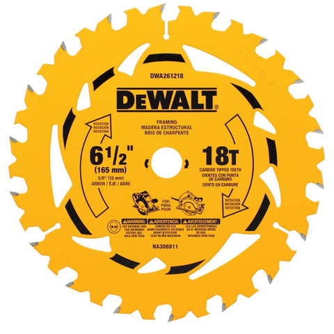 DeWalt 6-1/2" 18T Saw Blade