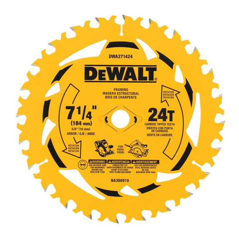 DeWalt 7-1/4" 24T Circ Blade