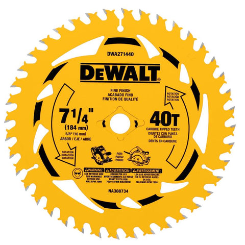 DeWalt 7-1/4" 40T Saw Blade