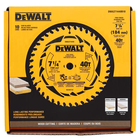 DeWalt 7-1/4" 40T Saw Blade