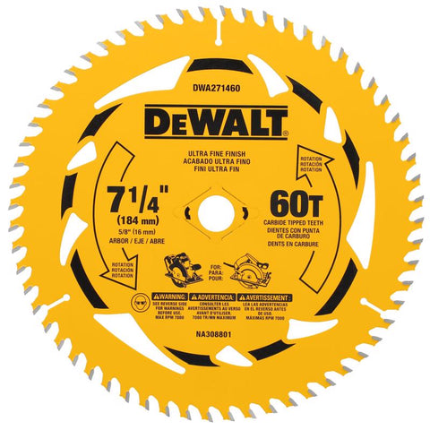 DeWalt 7-1/4" 60T Saw Blade