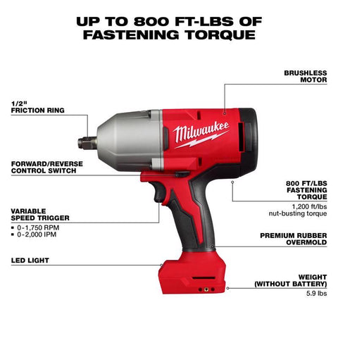 Milwaukee m18 Ht Impact Wrench 1/2