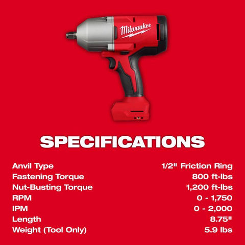 Milwaukee m18 Ht Impact Wrench 1/2