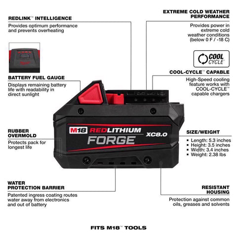 Milwaukee M18 XC8.0 Battery