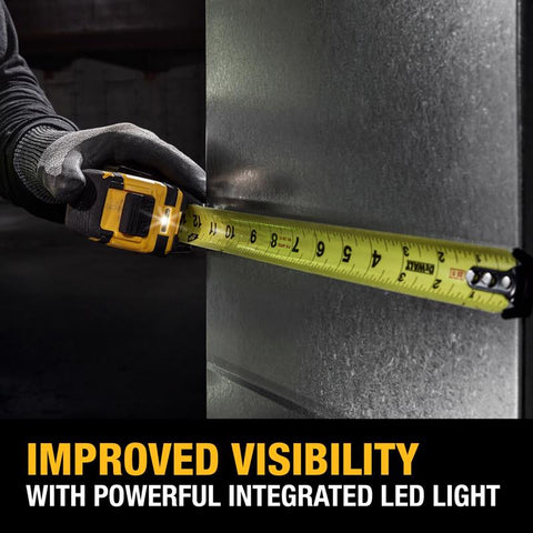 DeWalt 25' Lighted Tape