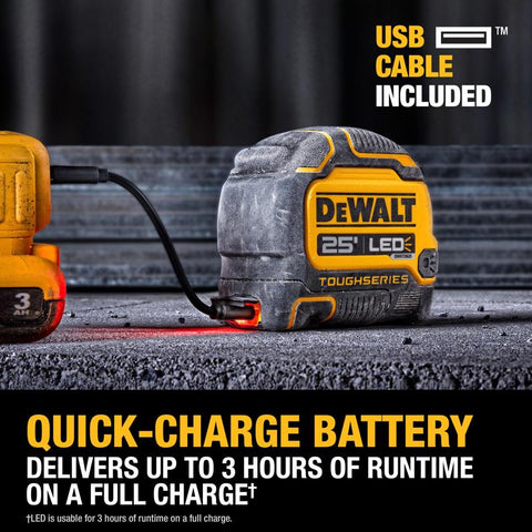 DeWalt 25' Lighted Tape