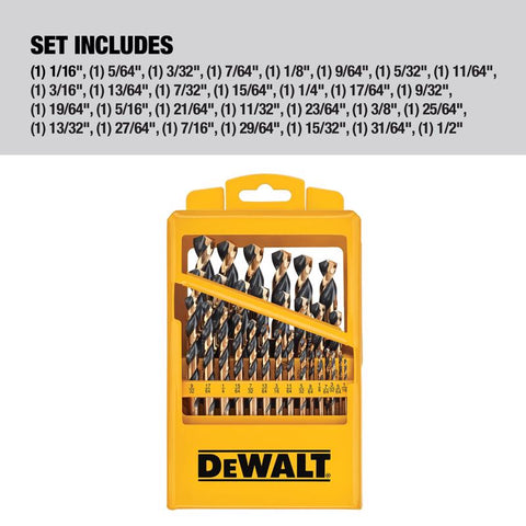 DeWalt Drill Bit Set 29p Blk Ox