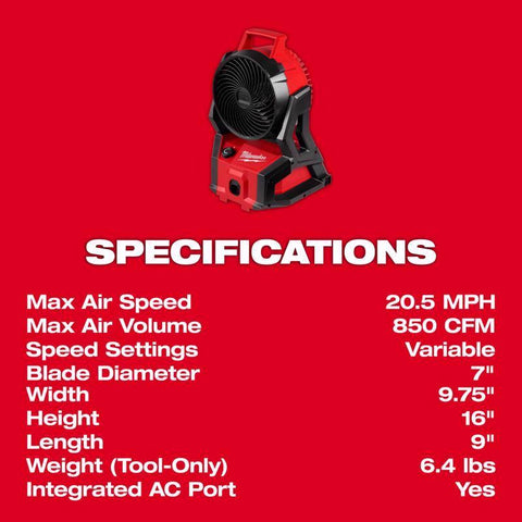 Milwaukee M18 Brushless Fan