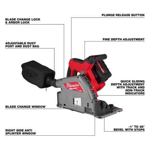 Milwaukee M18 6-1/2"Track Saw Kit
