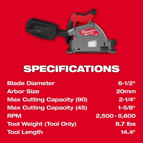 Milwaukee M18 6-1/2"Track Saw Kit