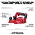 Milwaukee M18 3-1/4" Planer