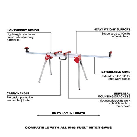 Milwaukee 48-08-0551 Folding Miter Saw Stand, Aluminum