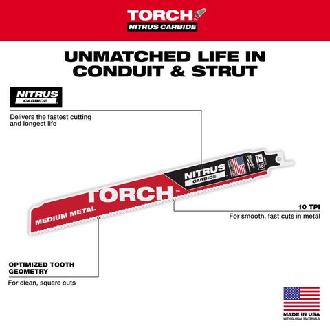 Milwaukee 9"x10T NitCarb Blade