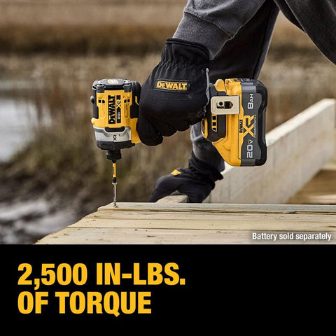 DeWalt Impact Driver, Tool Only, 20 V, 1/4 in Drive, 4500 ipm, 3800