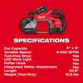 Milwaukee m18 Dp Cut Band Saw 2bat