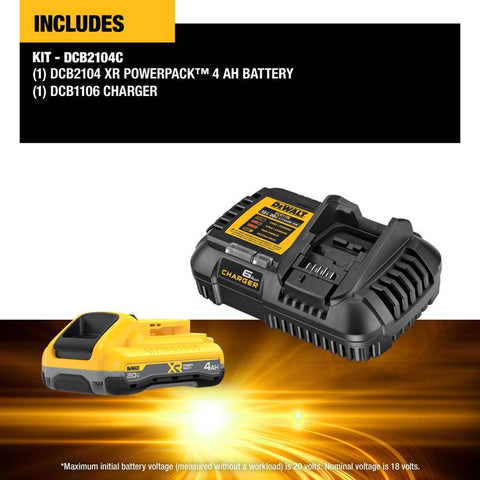 DeWalt 20v Btry Chrgr Kit 4ah