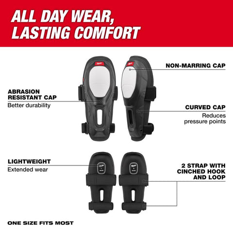 Milwaukee Knee Pads Blk 4.5x7.4