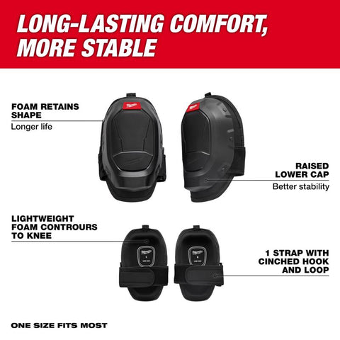 Milwaukee Knee Pads Blk 4.5x7