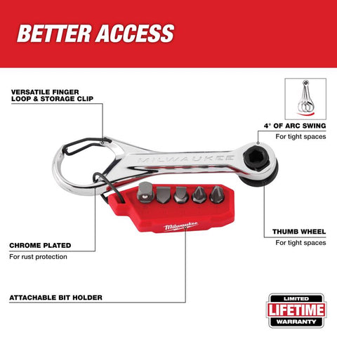 Milwaukee Mini Multi-Bit Ratchet