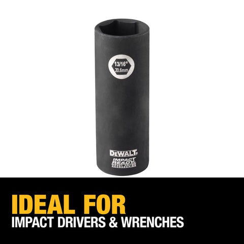 DeWalt Deep Imapact Socket 13/16" x 1/2" Drive