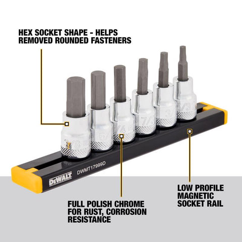 DeWalt 3/8" SAE Hex Socket Set