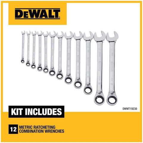 DeWalt Ratchet Wrench set12p MM