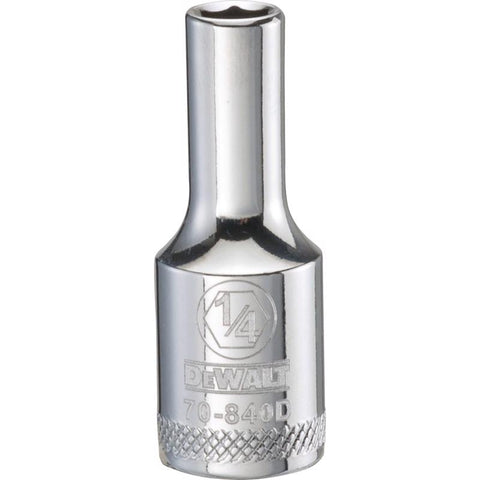 DeWalt Polished Chrome Vanadium Deep Sockets, 3/8", 1/4"