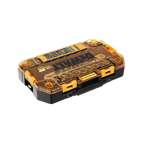 DeWalt Metric and SAE Drive Socket Set, 1/2", 23 Piece