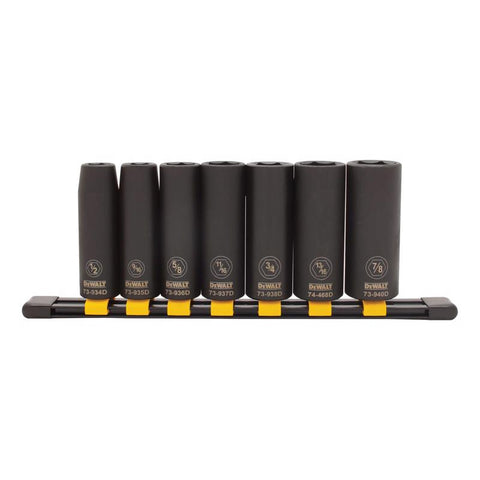 DeWalt Deep Impact Socket Set, 7 Piece