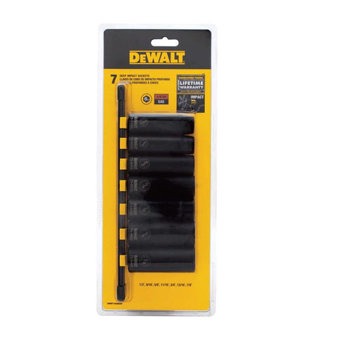 DeWalt Deep Impact Socket Set, 7 Piece
