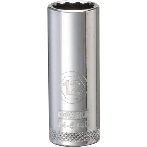 DeWalt Metric 12 Point Deep Socket, 3/8" Drive, 12mm