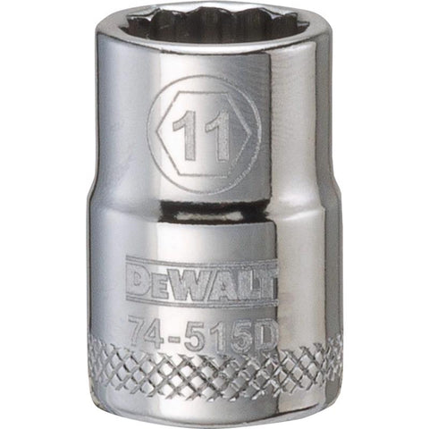 DeWalt Metric 12 Point Socket, 3/8" Drive, 11mm