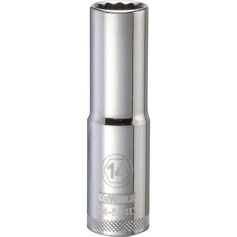DeWalt Metric 12 Point 1/2" Drive Deep Socket, 14mm