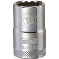 DeWalt Metric 12 Point Socket, 1/2" Drive, 16mm