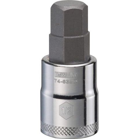 DeWalt SAE Hex Bit Socket, 1/2" x 3/8" Drive