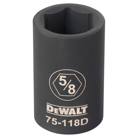DeWalt SAE 6 Point Impact Socket, 1/2" Drive, 5/8"
