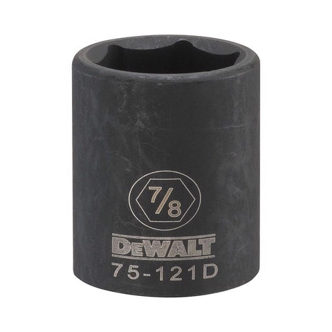 DeWalt SAE 6 Point Impact Socket, 1/2" Drive, 7/8"