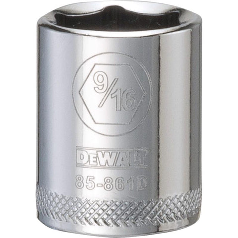 DeWalt SAE Standard Socket, 1/4"Drive x 9/16", 6 Point