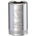 DeWalt Polished Chrome Vanadium Hand Sockets, 1/4" Drive, 3/8''