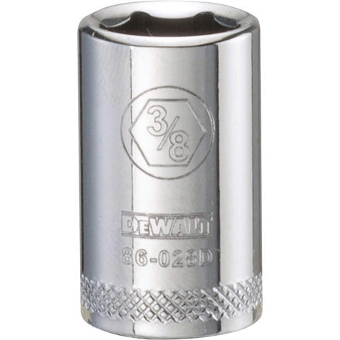 DeWalt Polished Chrome Vanadium Hand Sockets, 1/4" Drive, 3/8''